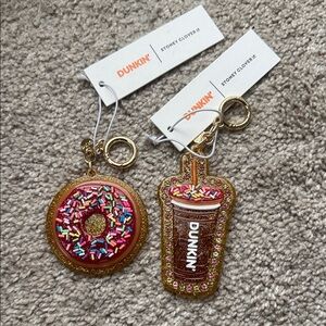 Dunkin' Stoney clover lane Donut and ice coffee Keychains